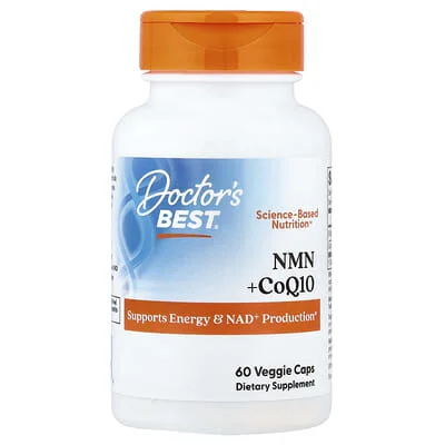 Doctor's Best, NMN + CoQ10, 60 Bitkisel Kapsül