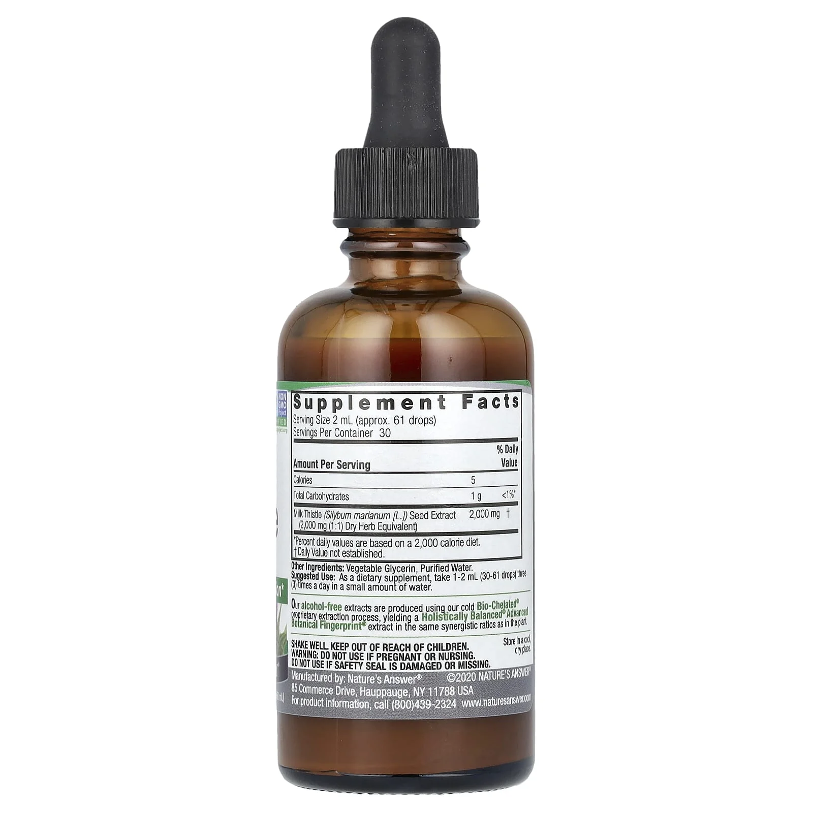 Nature's Answer, Süt Devedikeni Tohumu, Sıvı Ekstrakt, 2.000 mg, 2 fl oz (60 ml)