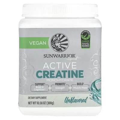 Sunwarrior, Sport, Active Creatine Monohydrate, Unflavored, 10.58 oz (300 g)