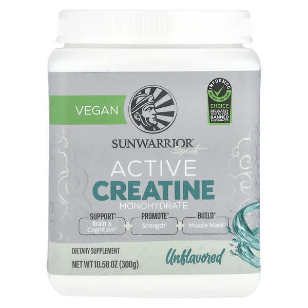 Sunwarrior, Sport, Active Creatine Monohydrate, Unflavored, 10.58 oz (300 g)