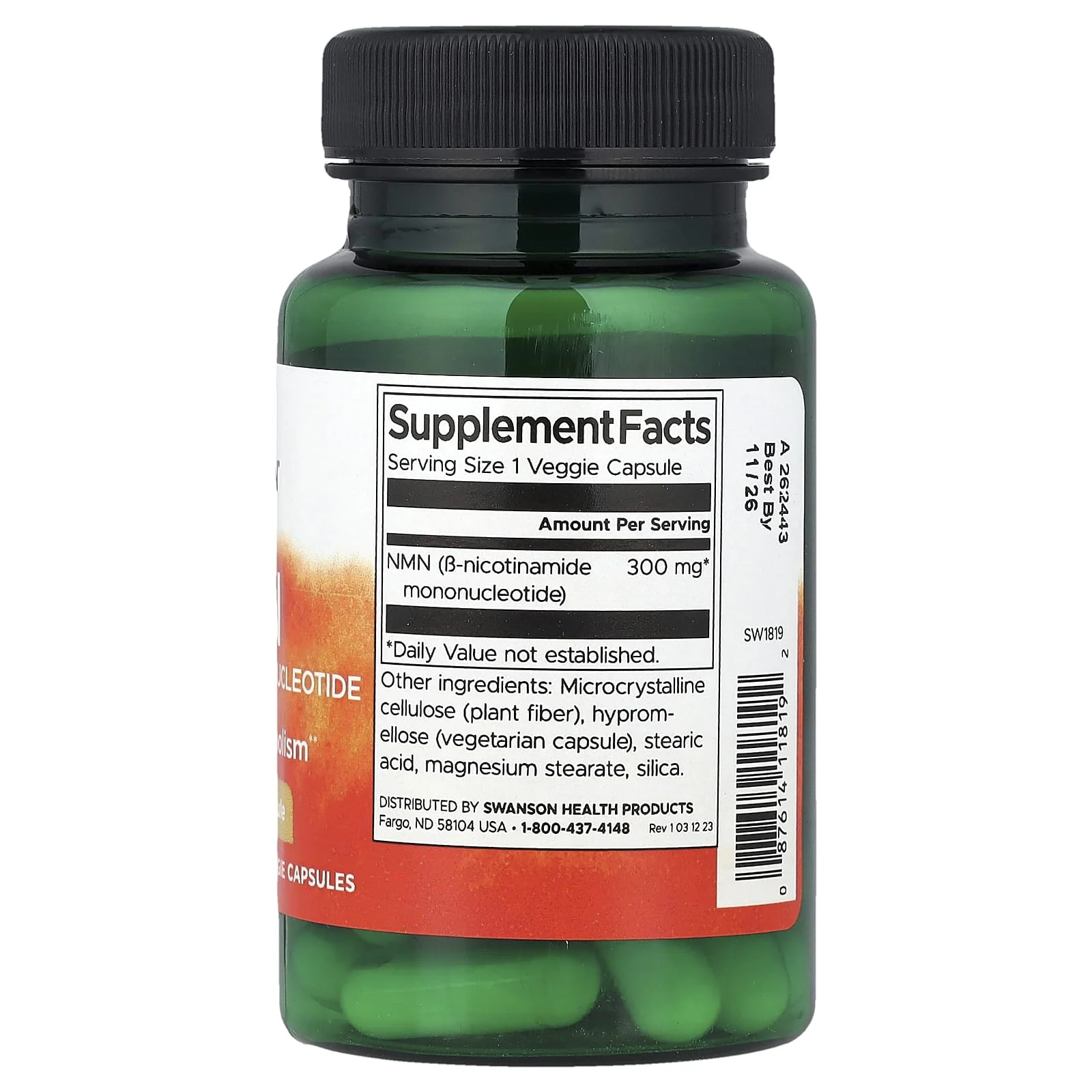 Swanson Vitamins, NMN, 300 mg, 30 Veggie Capsules