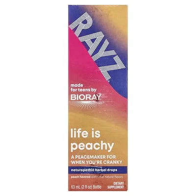 Bioray, Rayz®, Life Is Peachy, For Teens, Peach, 2 fl oz (60 ml)