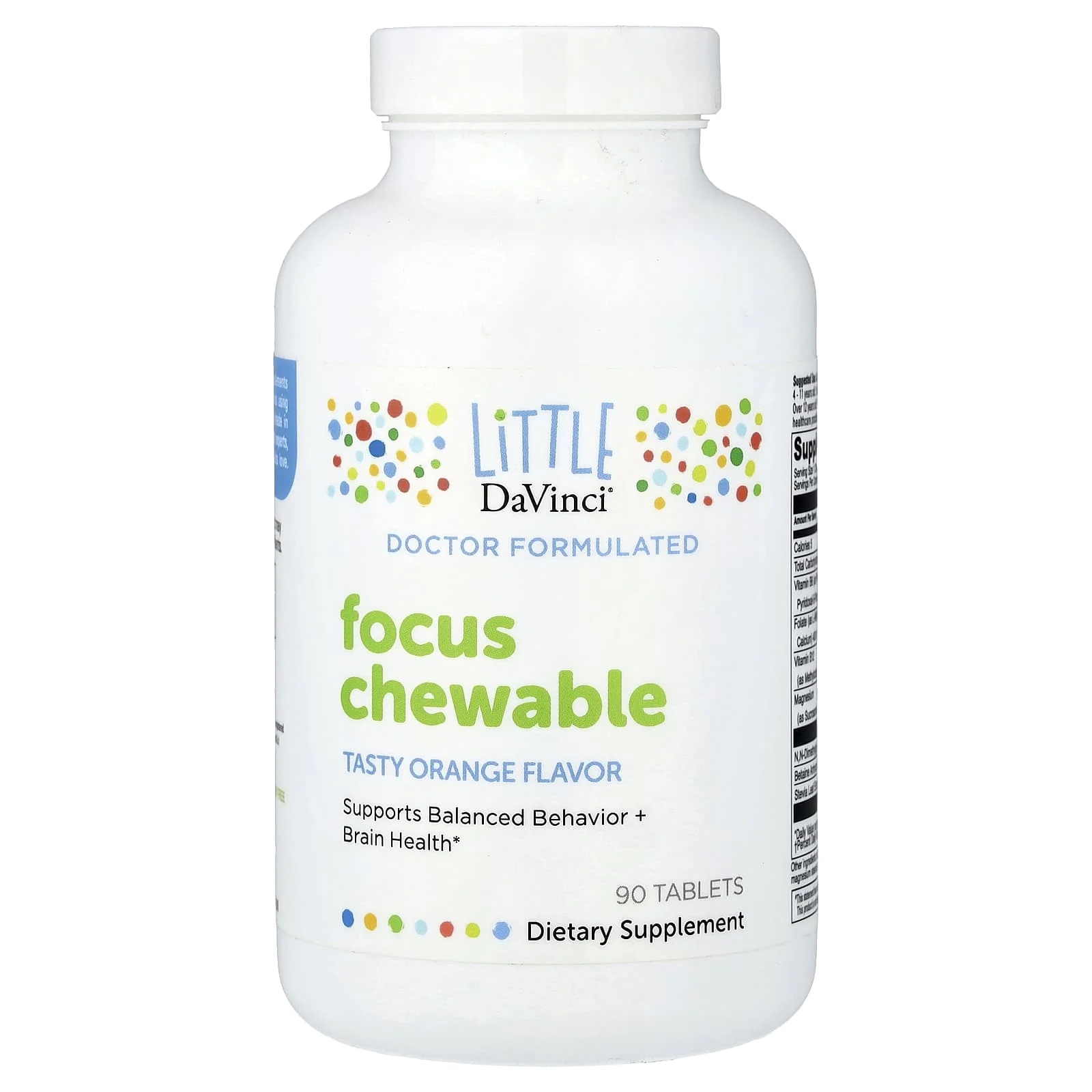Little DaVinci, Focus Chewable, Tasty Orange , 90 Tablets