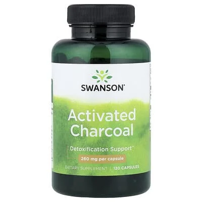 Swanson Vitamins, Aktif Kömür, 260 mg, 120 Kapsül