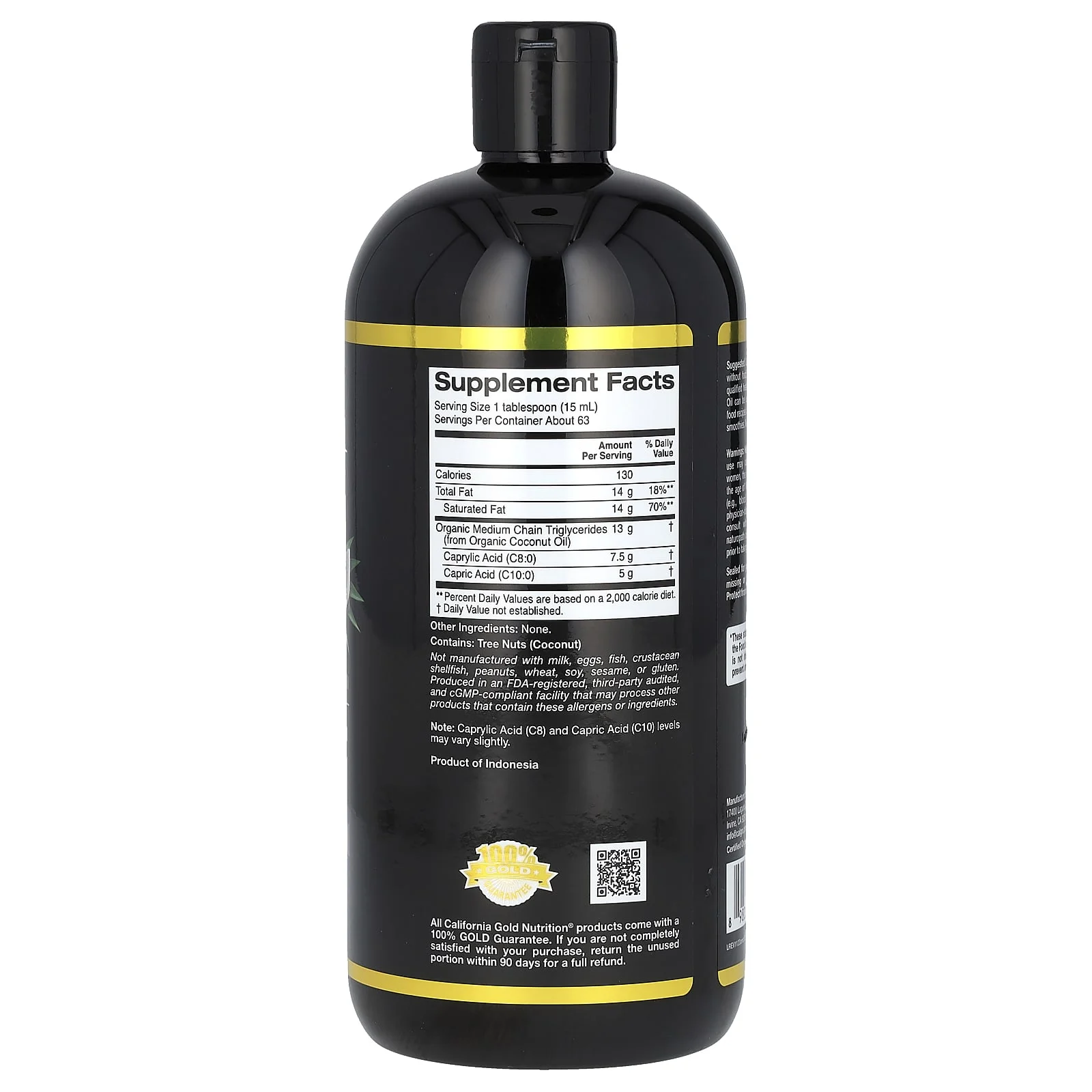 California Gold Nutrition, Sport, Organik MCT Yağı, 946 ml (32 fl oz)