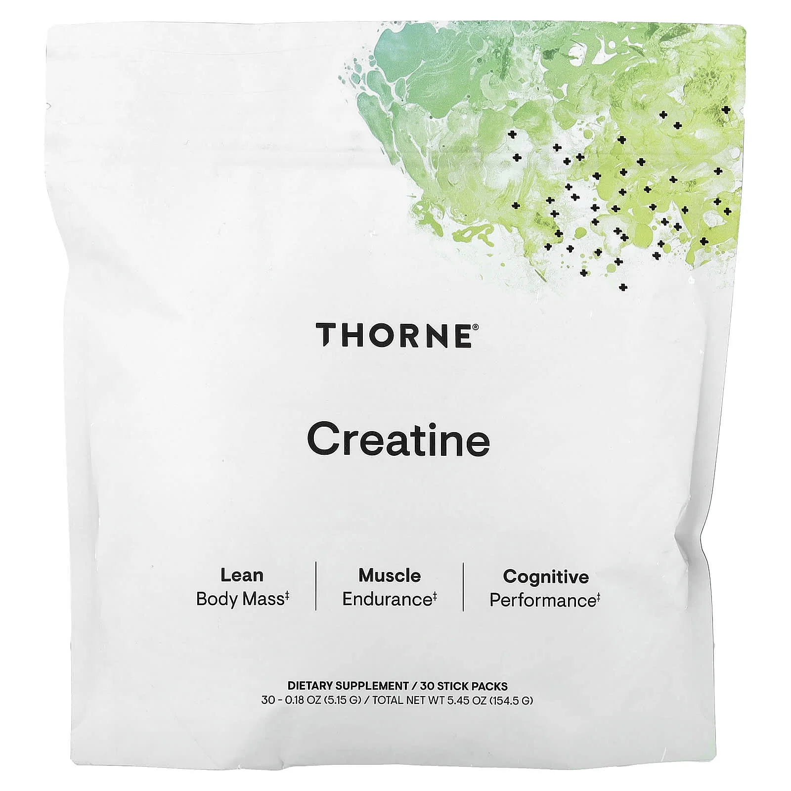 Thorne, Kreatin, 30 Stick Paket, Her Biri 5,15 g (0,18 oz)