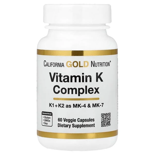 California Gold Nutrition, K Vitamini Kompleksi, 60 Bitkisel Kapsül